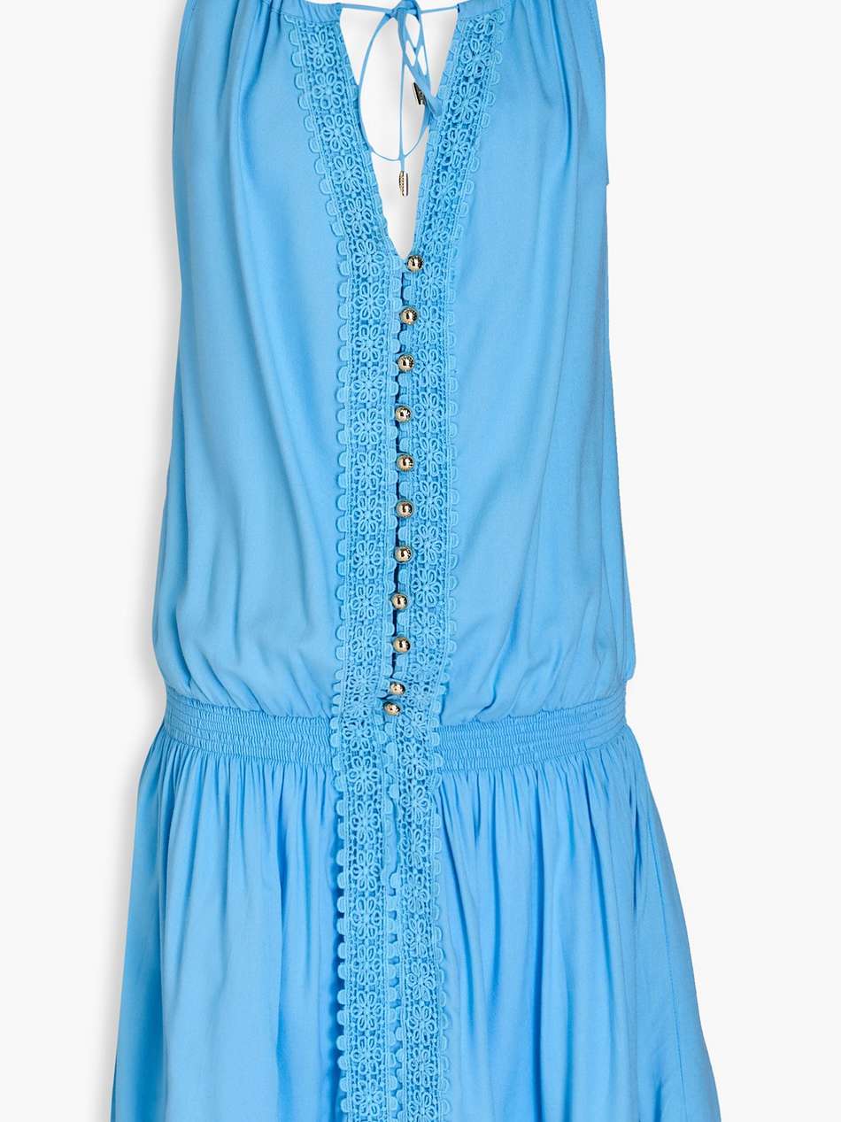 chelsea crochet-trimmed voile mini dress