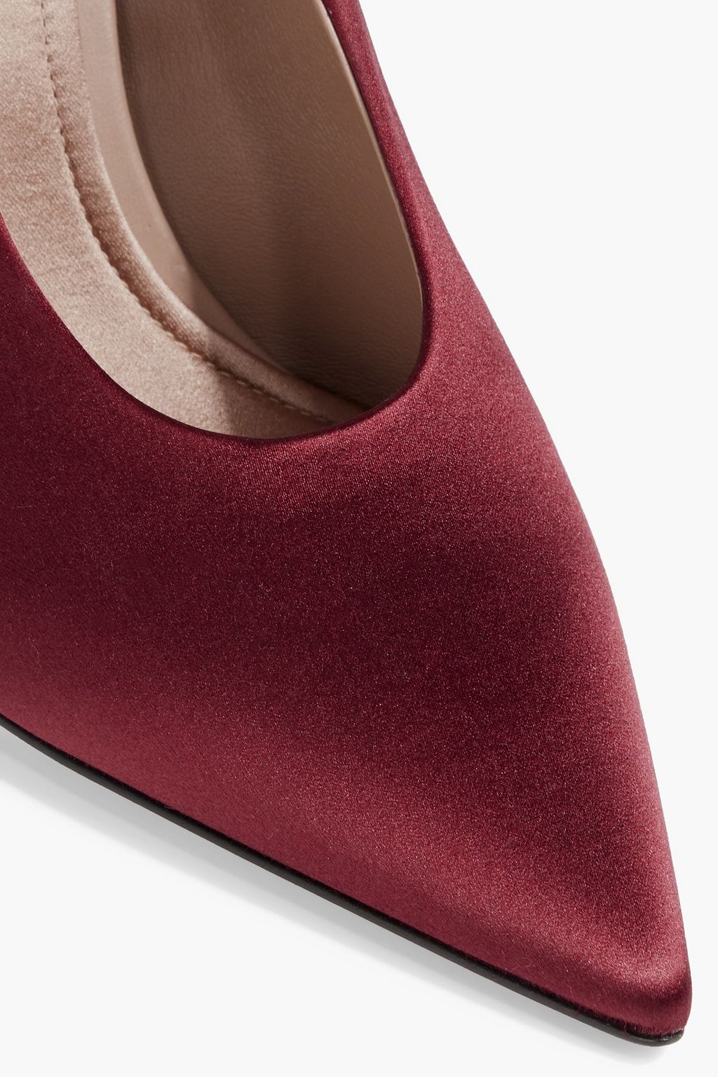 VALENTINO GARAVANI Bow-detailed cutout satin pumps