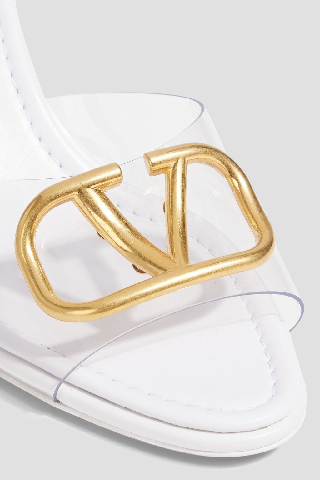 VALENTINO GARAVANI VLOGO PVC and leather mules