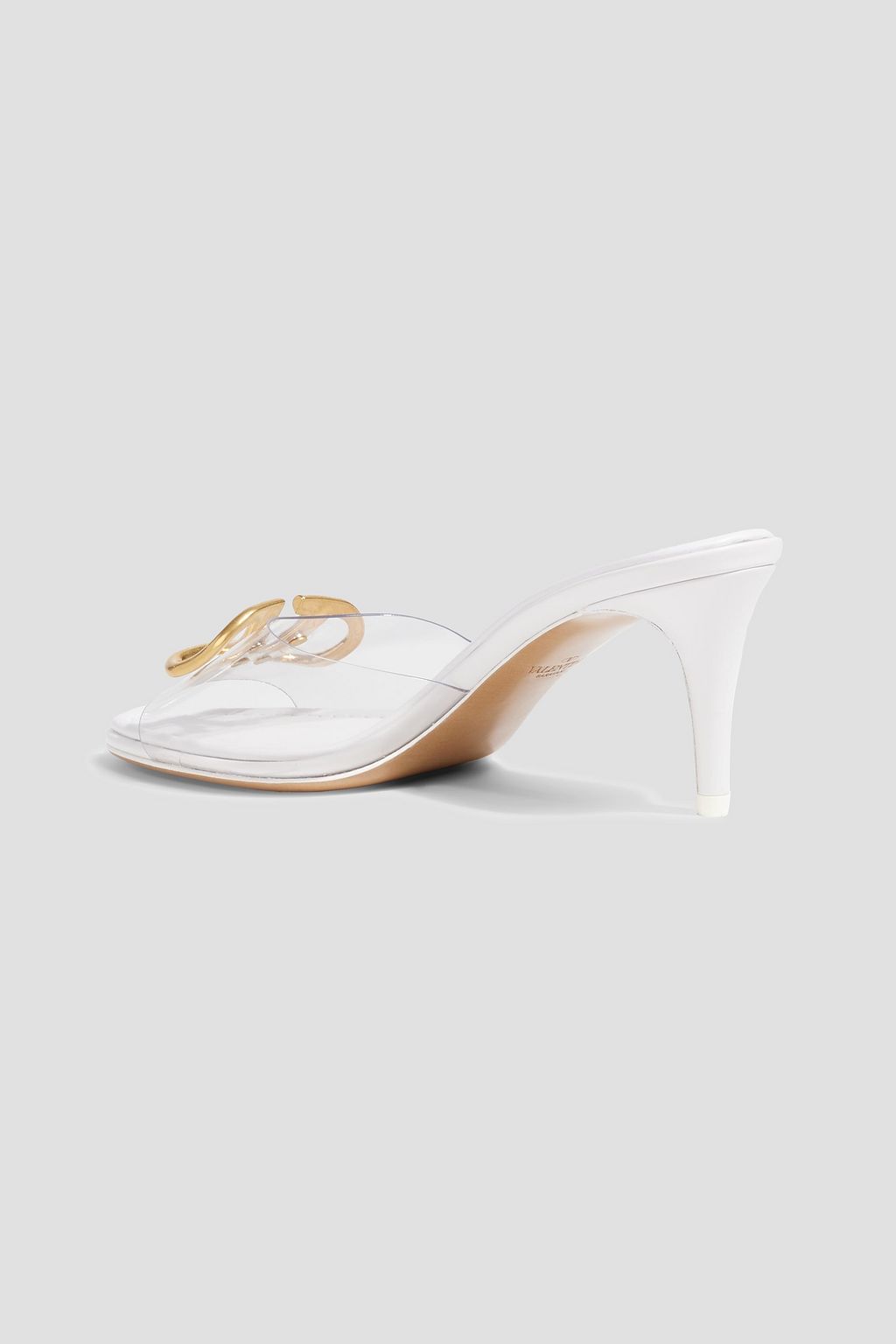 VALENTINO GARAVANI VLOGO PVC and leather mules