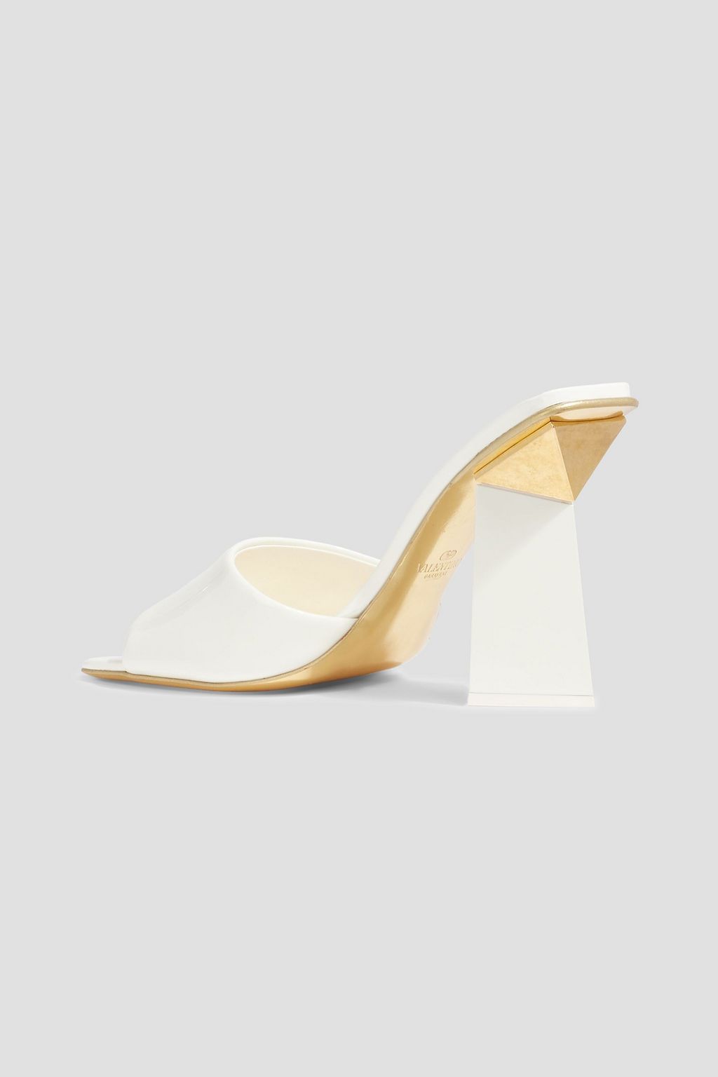 VALENTINO GARAVANI One Stud Hyper 105 patent-leather mules