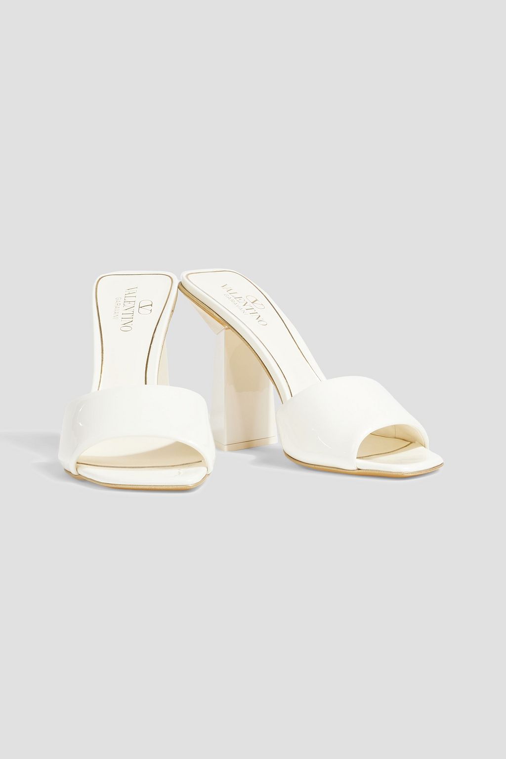 VALENTINO GARAVANI One Stud Hyper 105 patent-leather mules