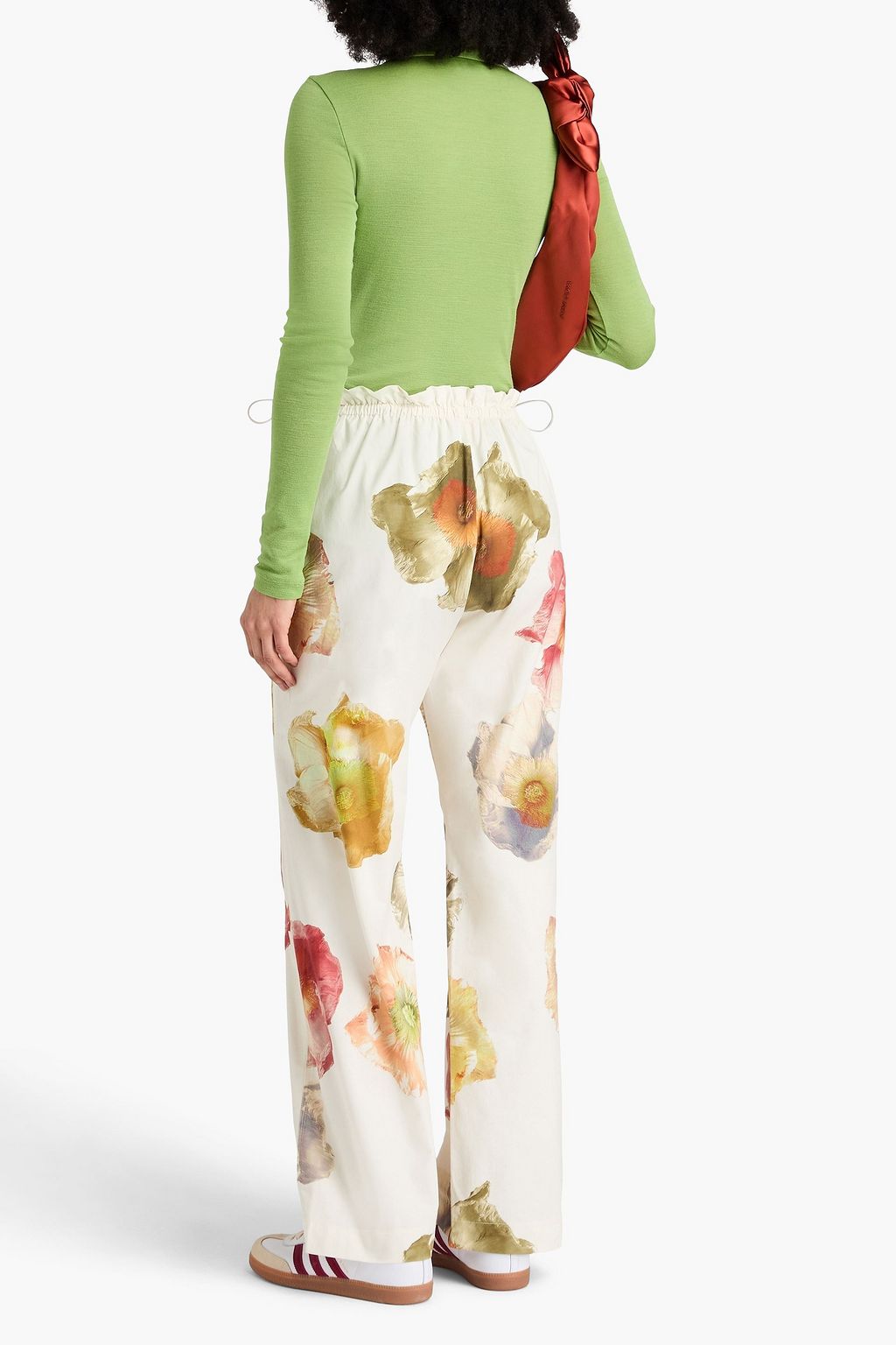 STINE GOYA Hose mit geradem Bein aus Baumwoll-Twill mit Blumenprint