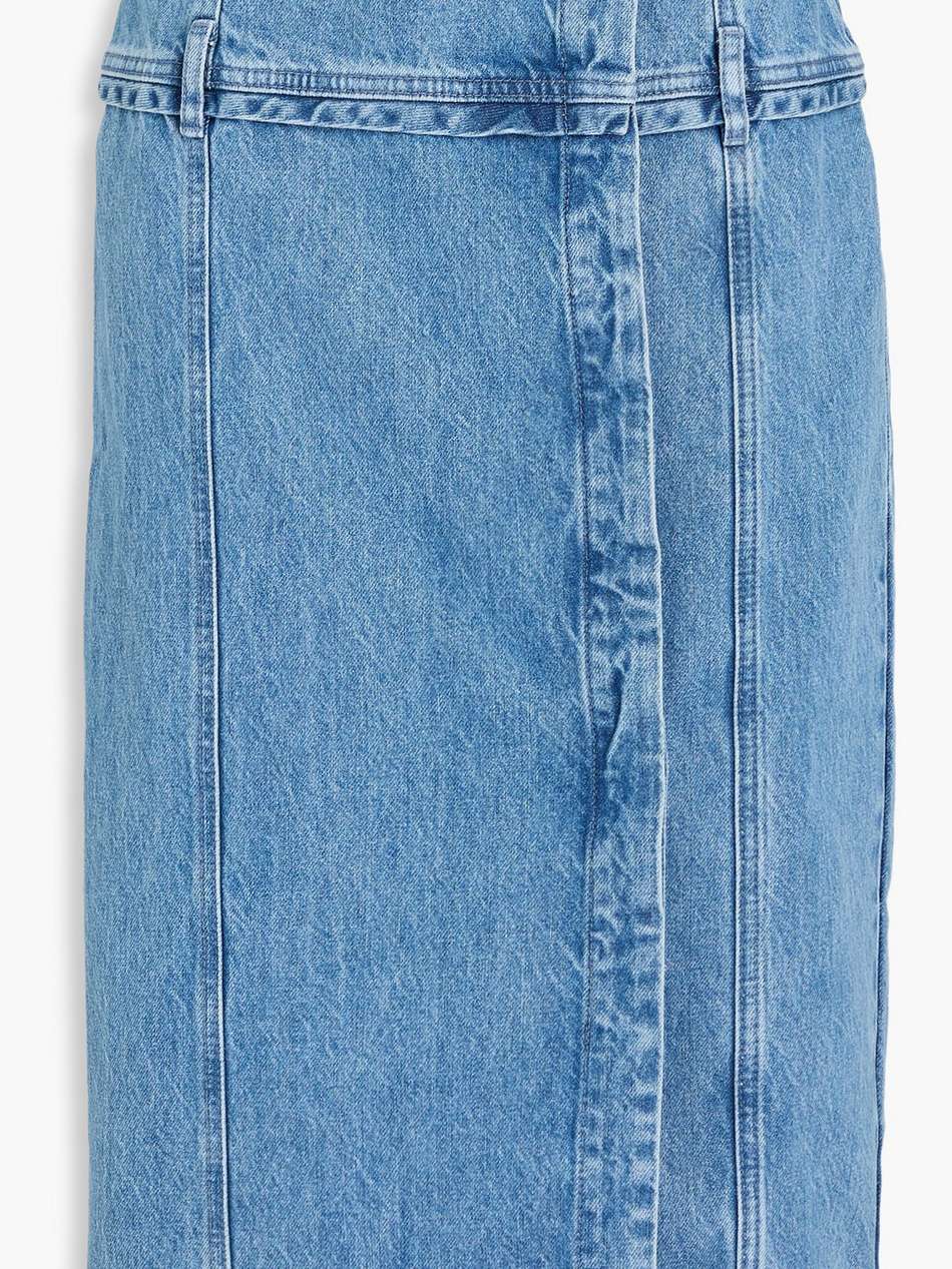denim midi skirt