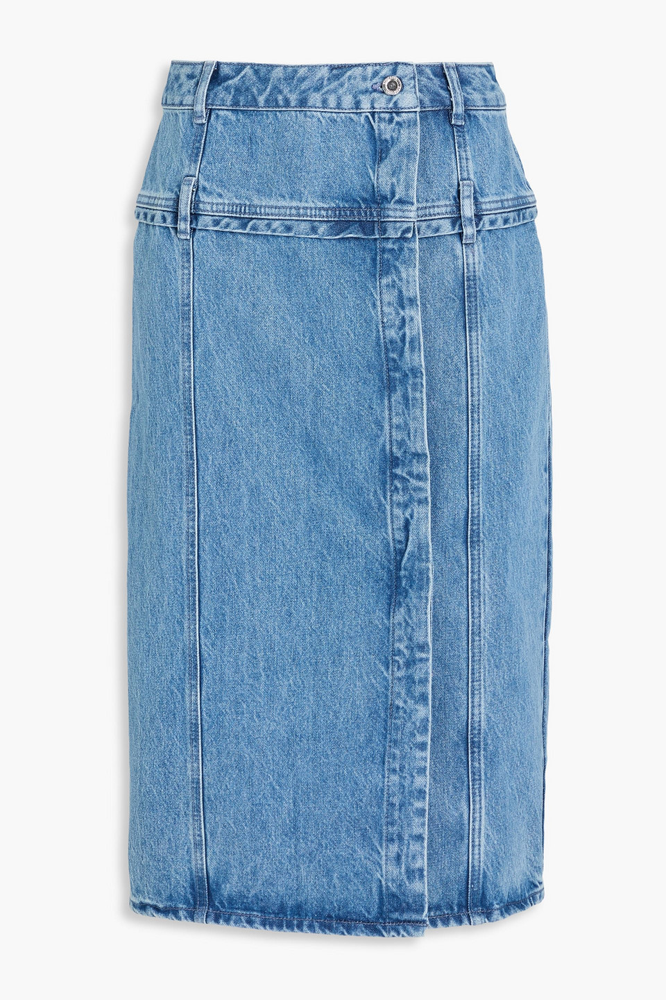 Denim midi skirt