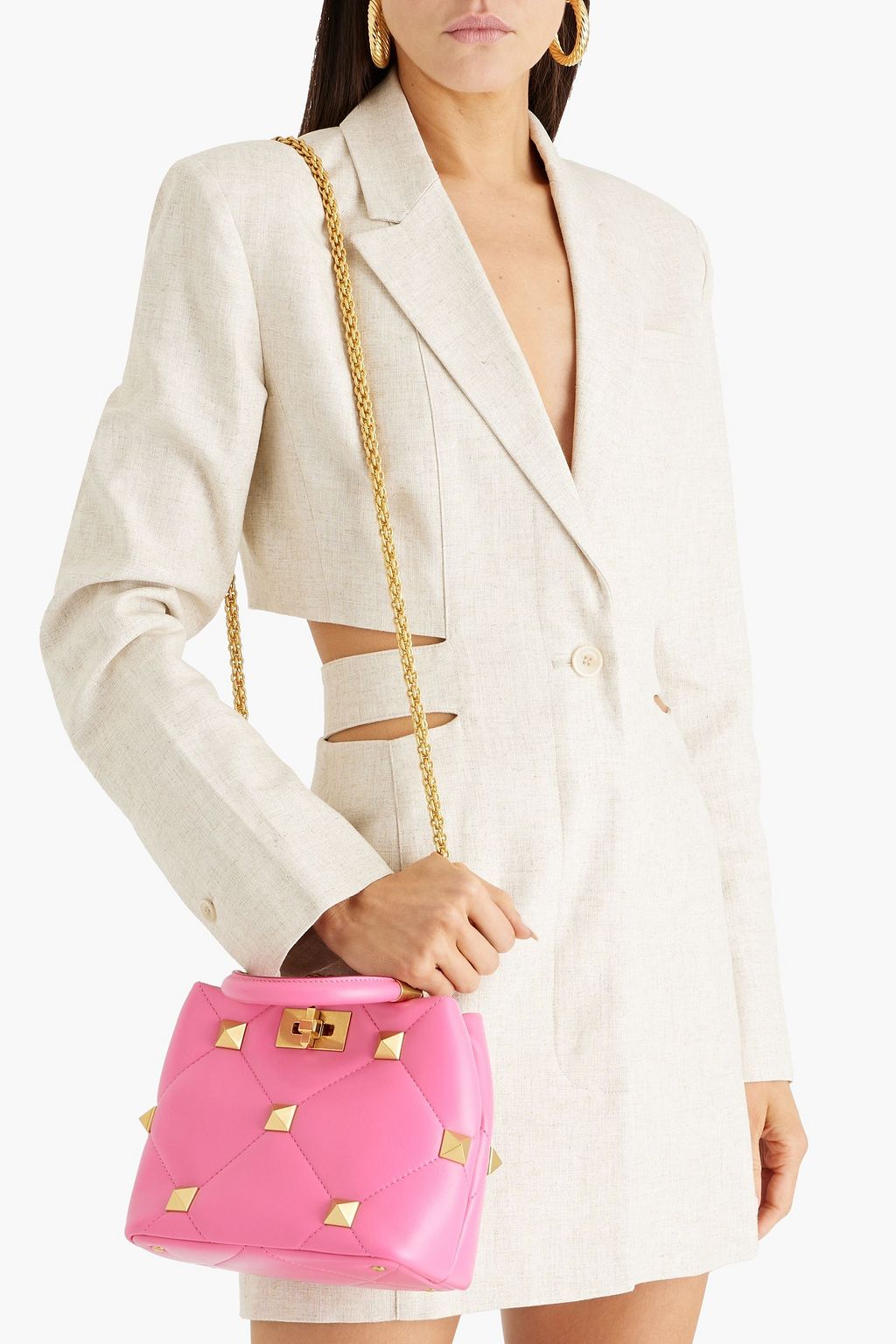 VALENTINO GARAVANI Roman Stud quilted leather tote
