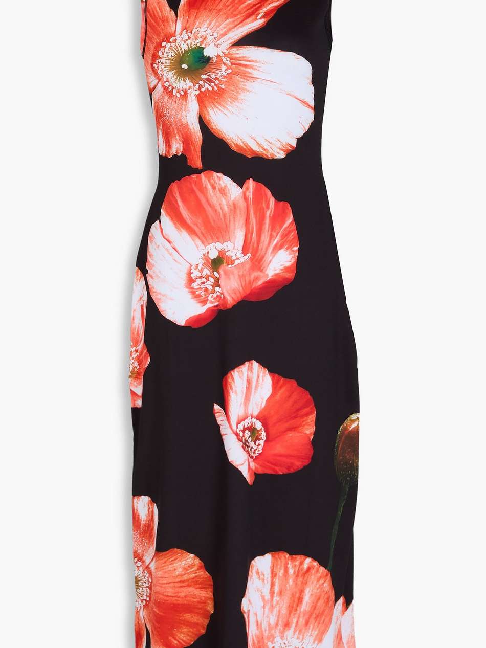 floral-print stretch-jersey midi dress