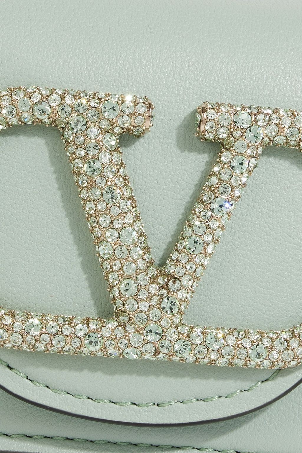 VALENTINO GARAVANI Locò small crystal-embellished leather shoulder bag