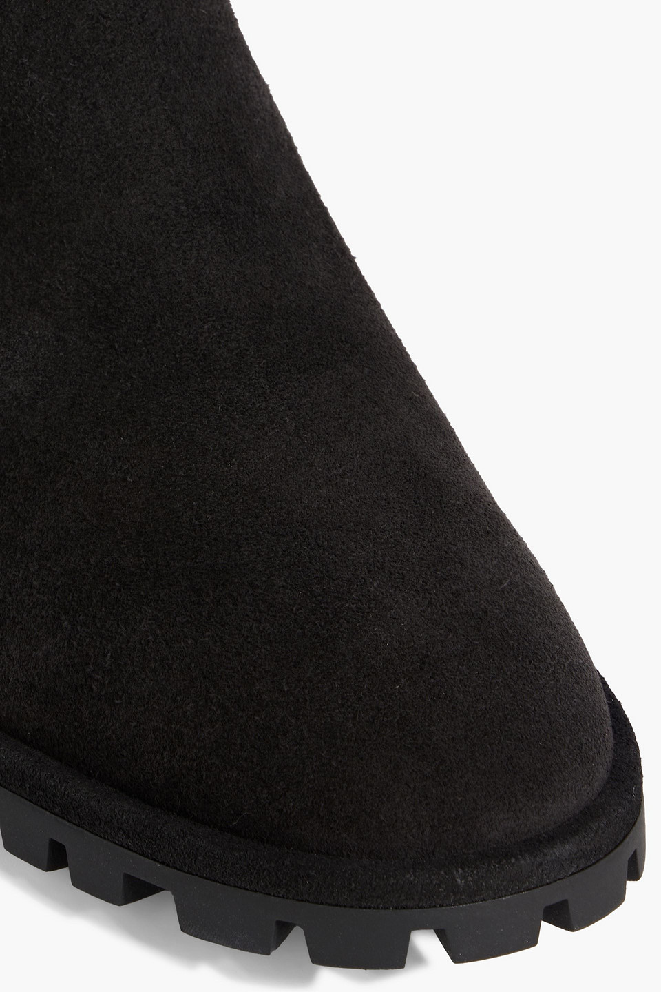 Stuart Weitzman Laine Suede Chelsea Boots In Black