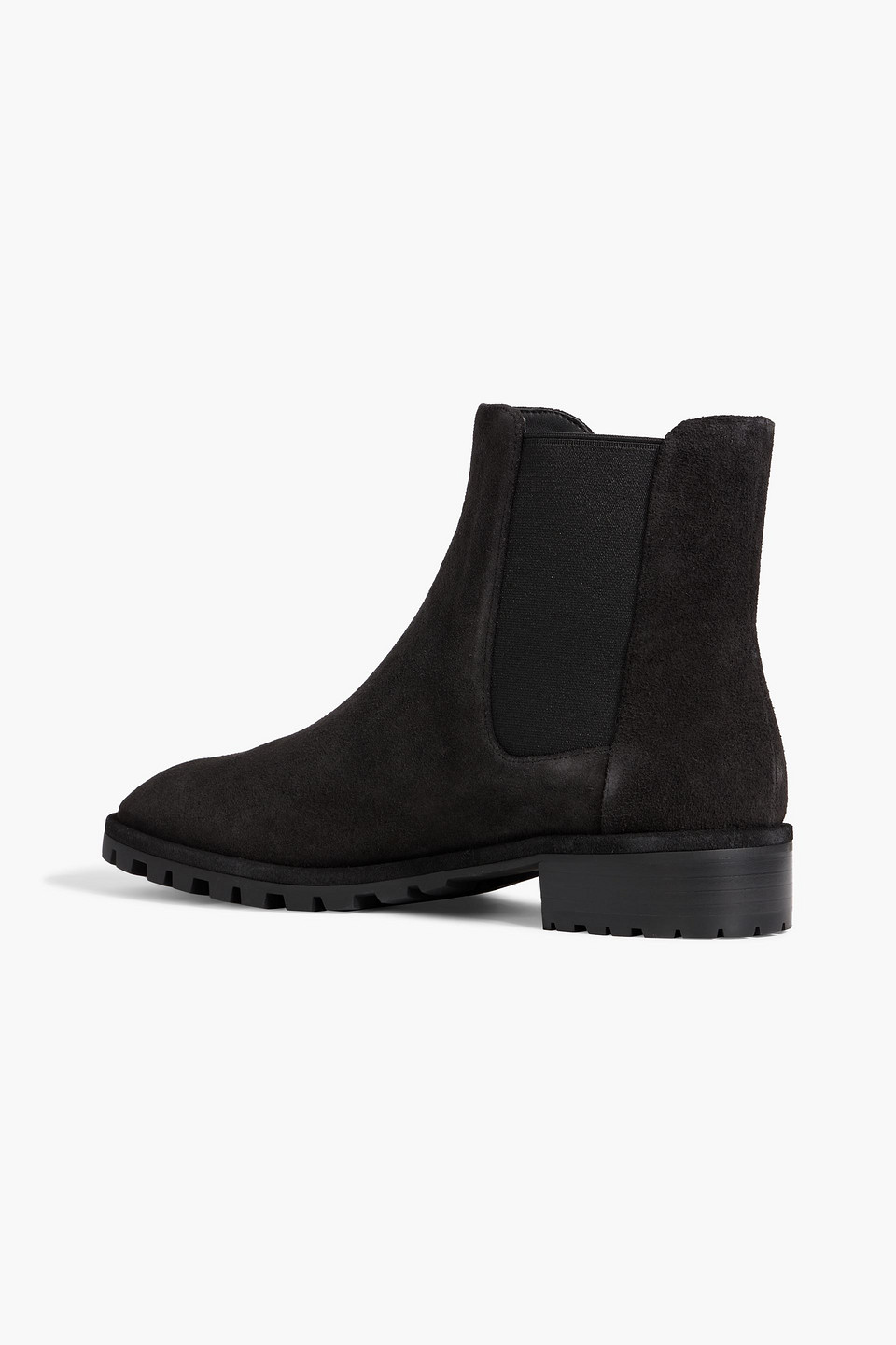 Stuart Weitzman Laine Suede Chelsea Boots In Black