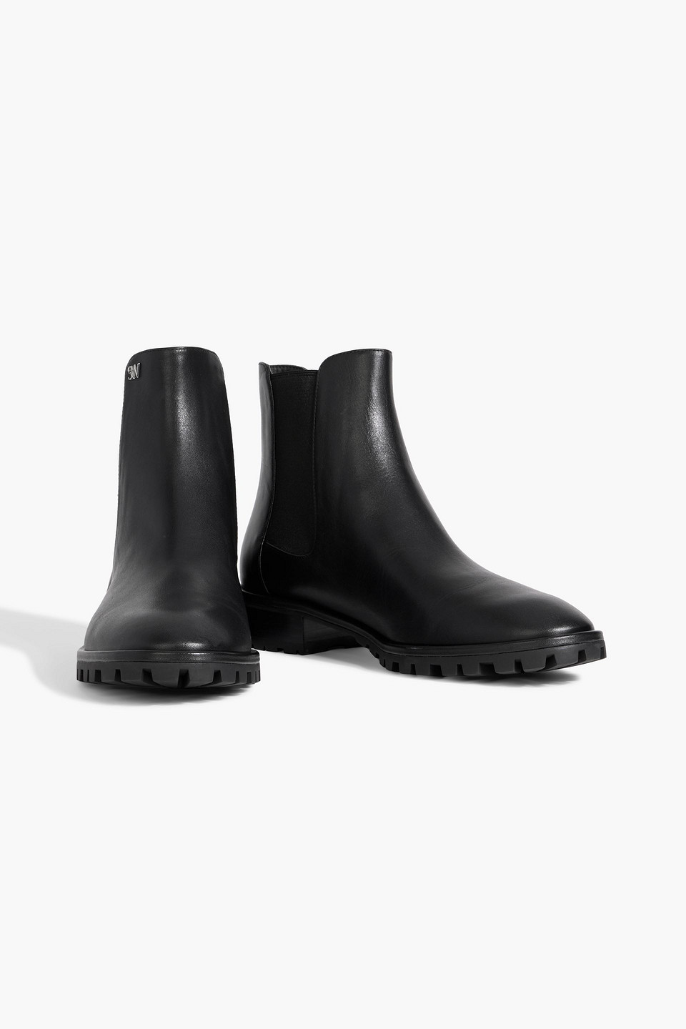 Stuart Weitzman Laine Leather Chelsea Boots In Black