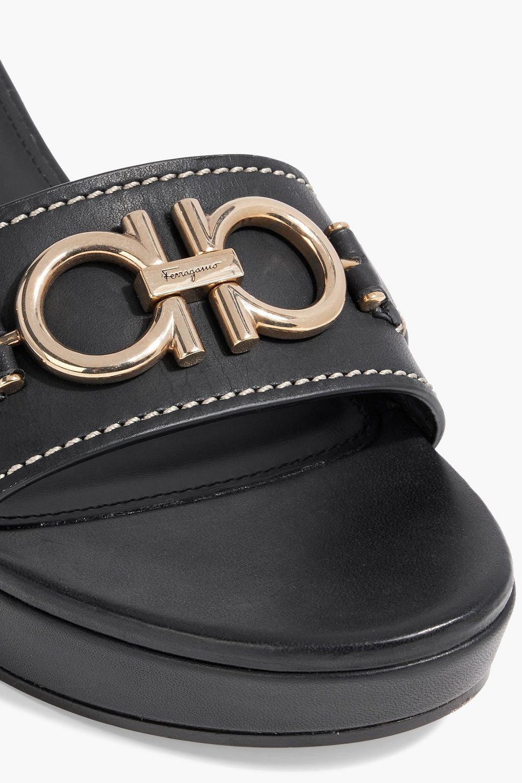 FERRAGAMO Philein embellished leather mules