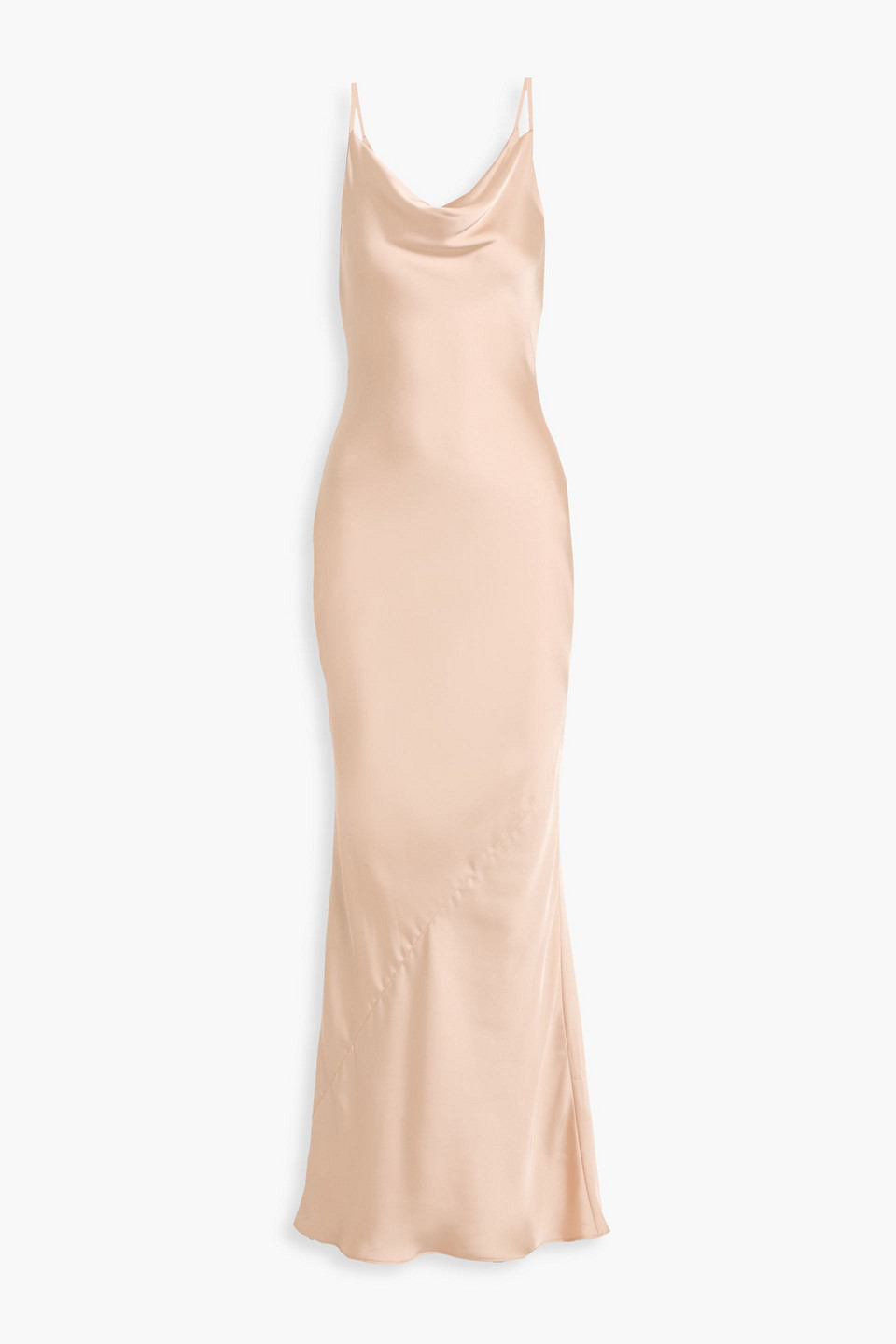 norma kamali - maria draped satin gown - pink - fr 42