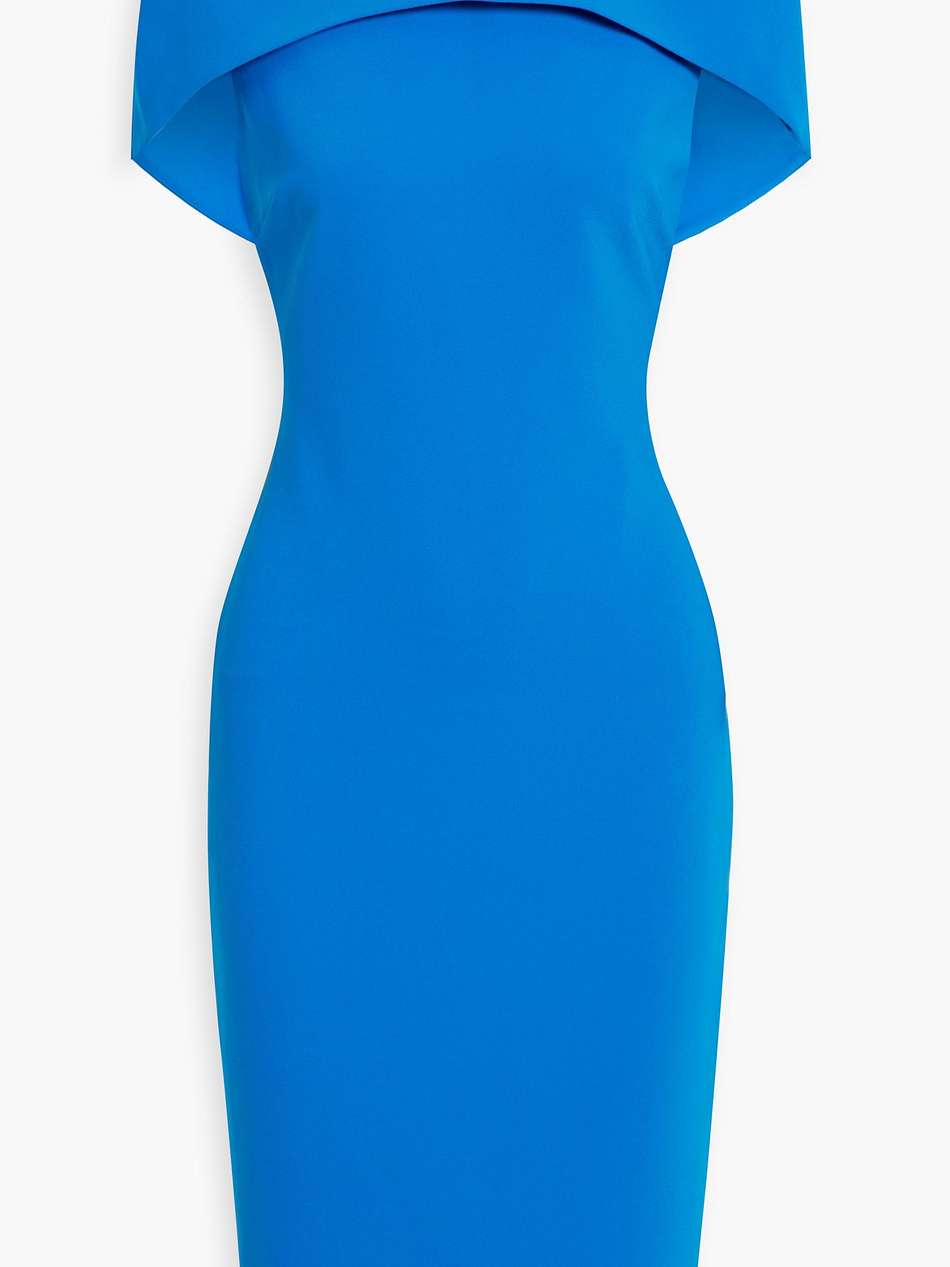cape-effect crepe dress