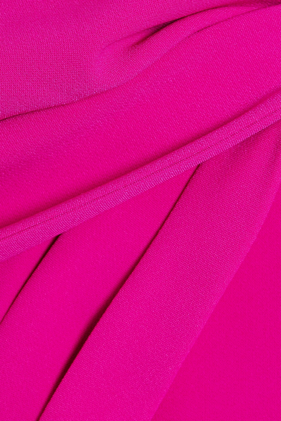 Badgley Mischka Twist-front Trumpet Gown In Fuchsia