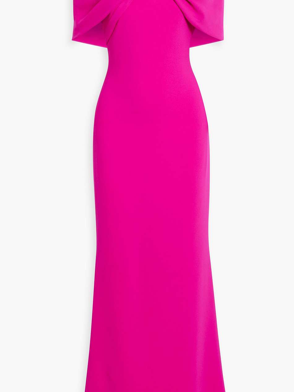 draped crepe gown