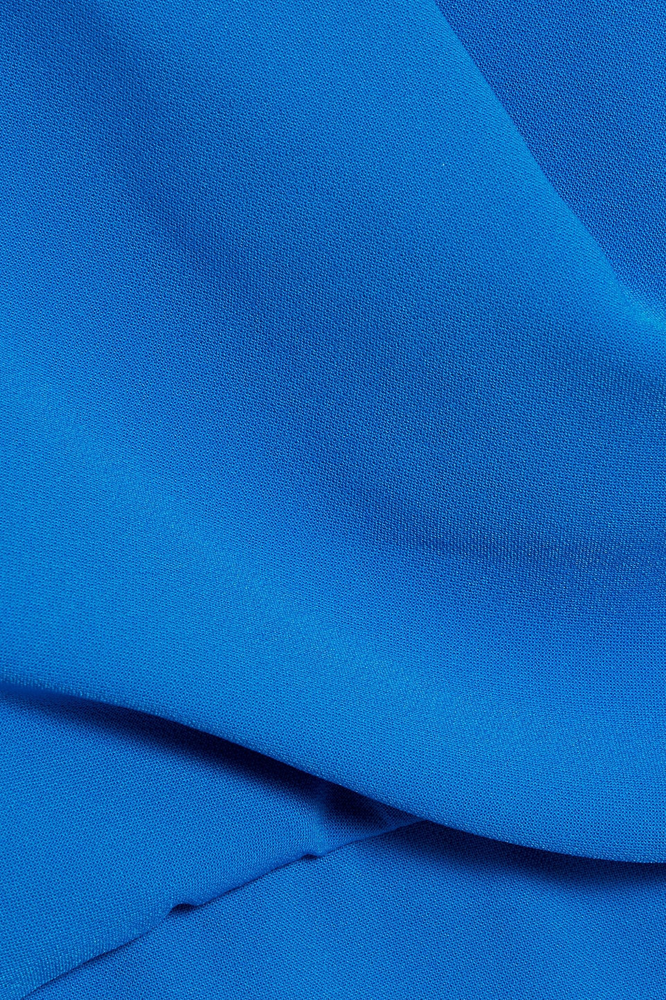 Badgley Mischka Draped Crepe Gown In Cobalt Blue