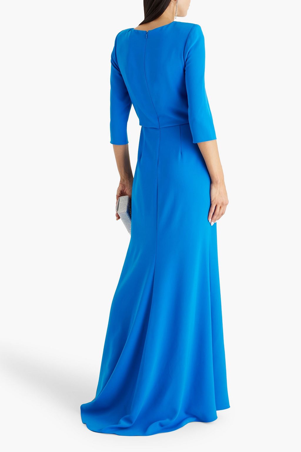BADGLEY MISCHKA فستان سهرة من الكريب بتصميم منسدل