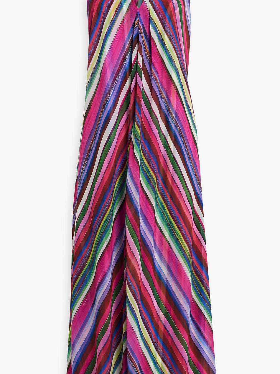striped chiffon maxi dress