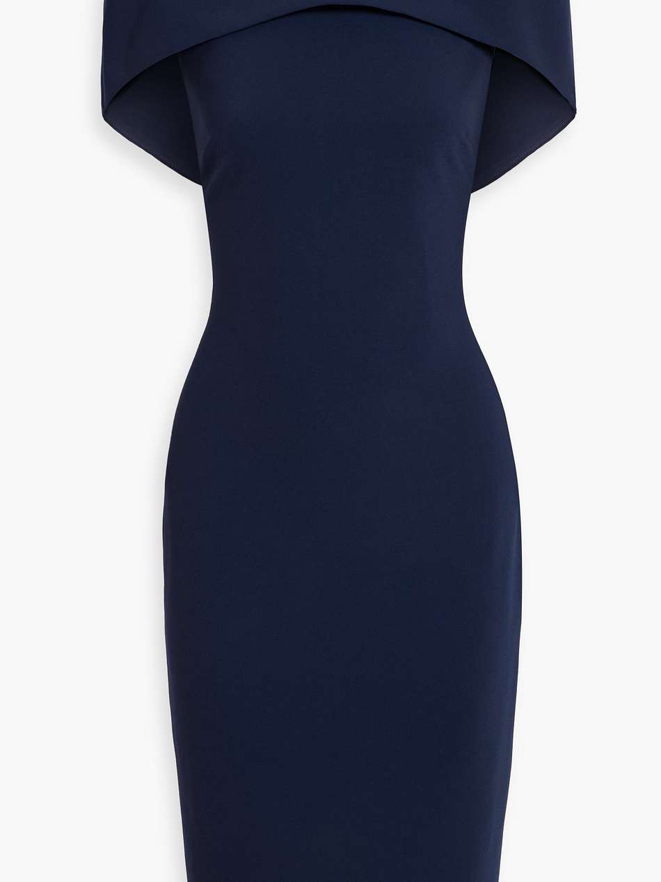 cape-effect crepe dress
