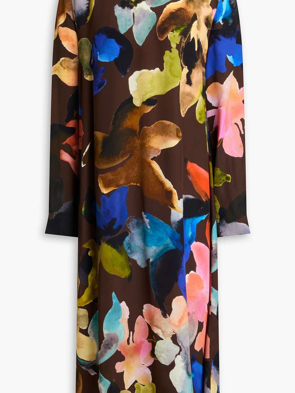 floral-print tencel™ lyocell-blend midi dress