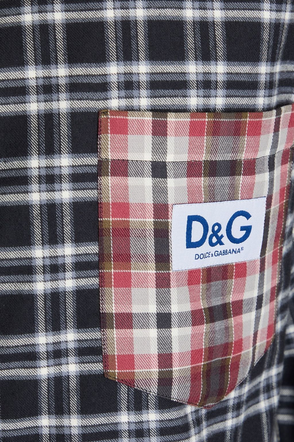 DOLCE&GABBANA قميص من قطن الفلانيل بنقشة مربعات