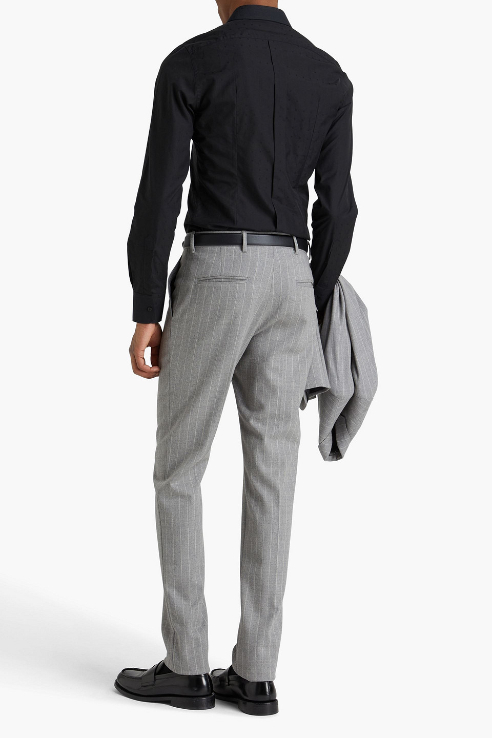 DOLCE & GABBANA POLKA-DOT COTTON-JACQUARD SHIRT