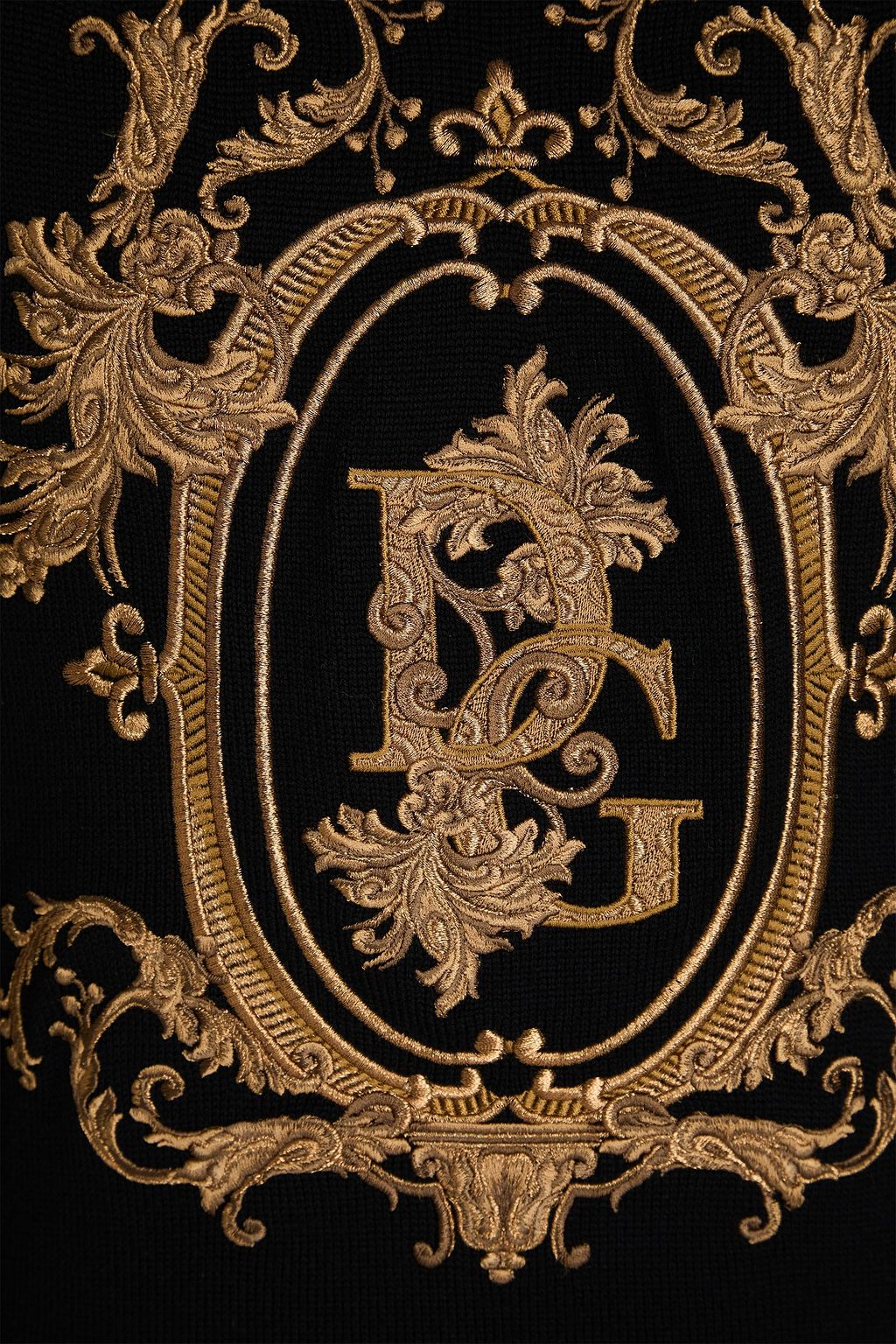 DOLCE&GABBANA كنزة رياضية مصنوعة من الصوف بتصميم مطرّز