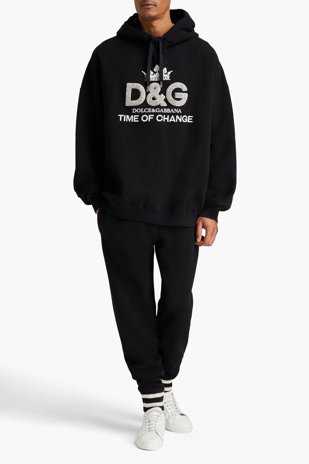 DOLCE&GABBANA بنطال رياضي من مزيج الصوف