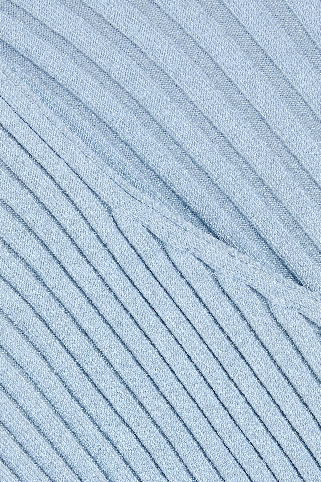 JACQUEMUS Pralù cropped embellished ribbed-knit top
