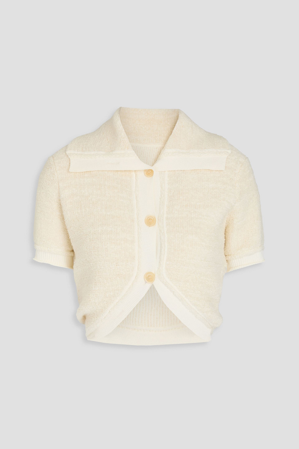 Campana cropped bouclé-knit cardigan