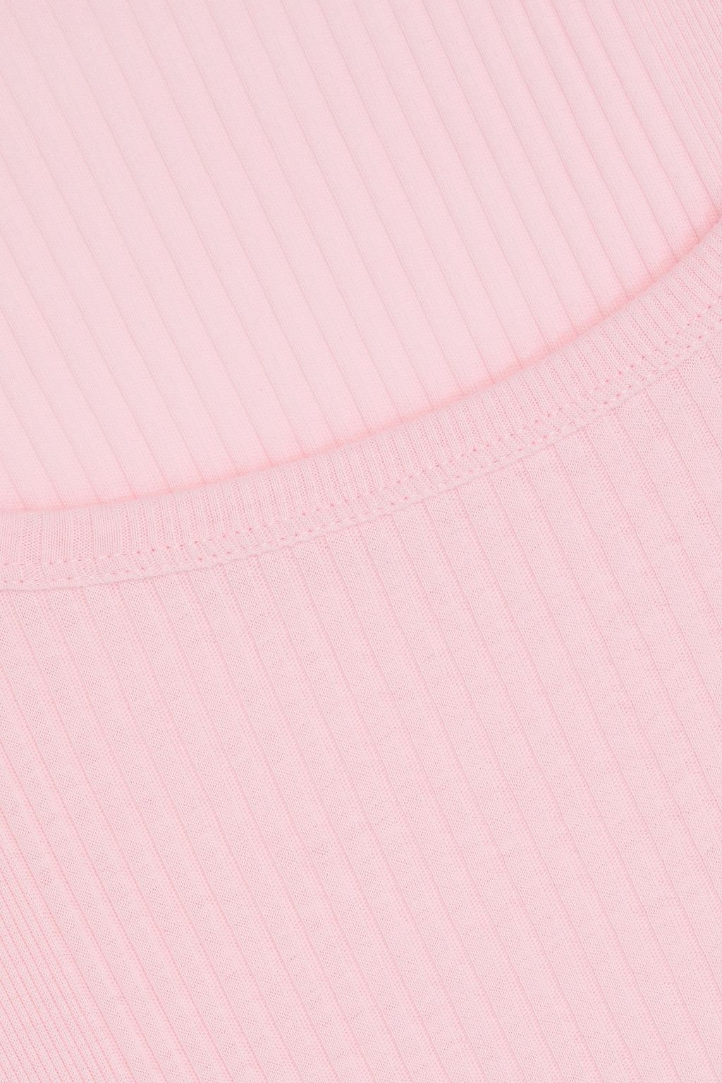 JACQUEMUS Caraco ribbed cotton bodysuit