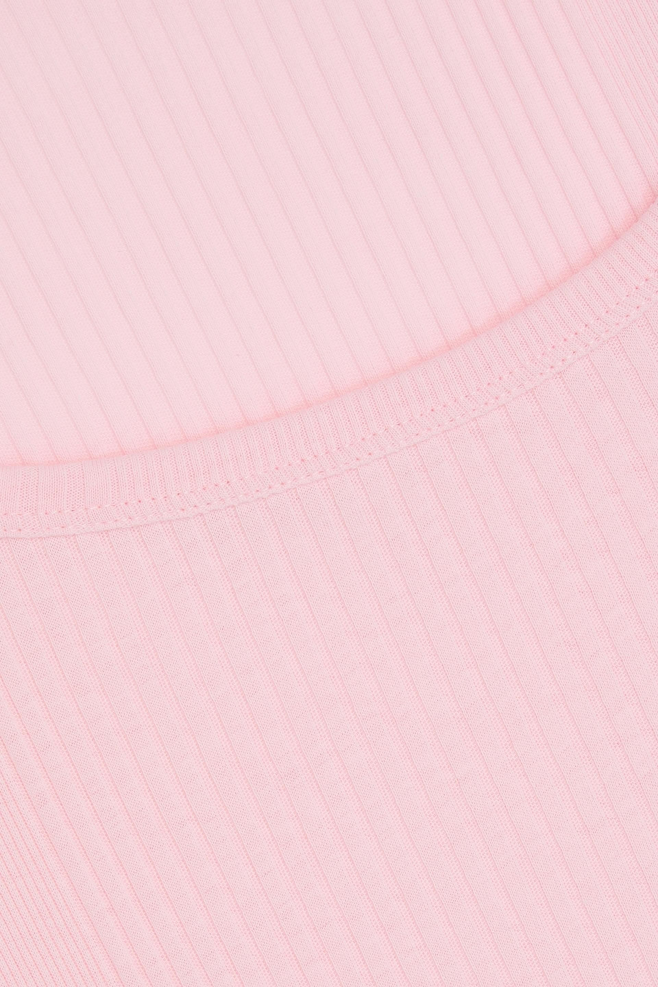 Jacquemus Caraco Ribbed Cotton Bodysuit In Baby Pink