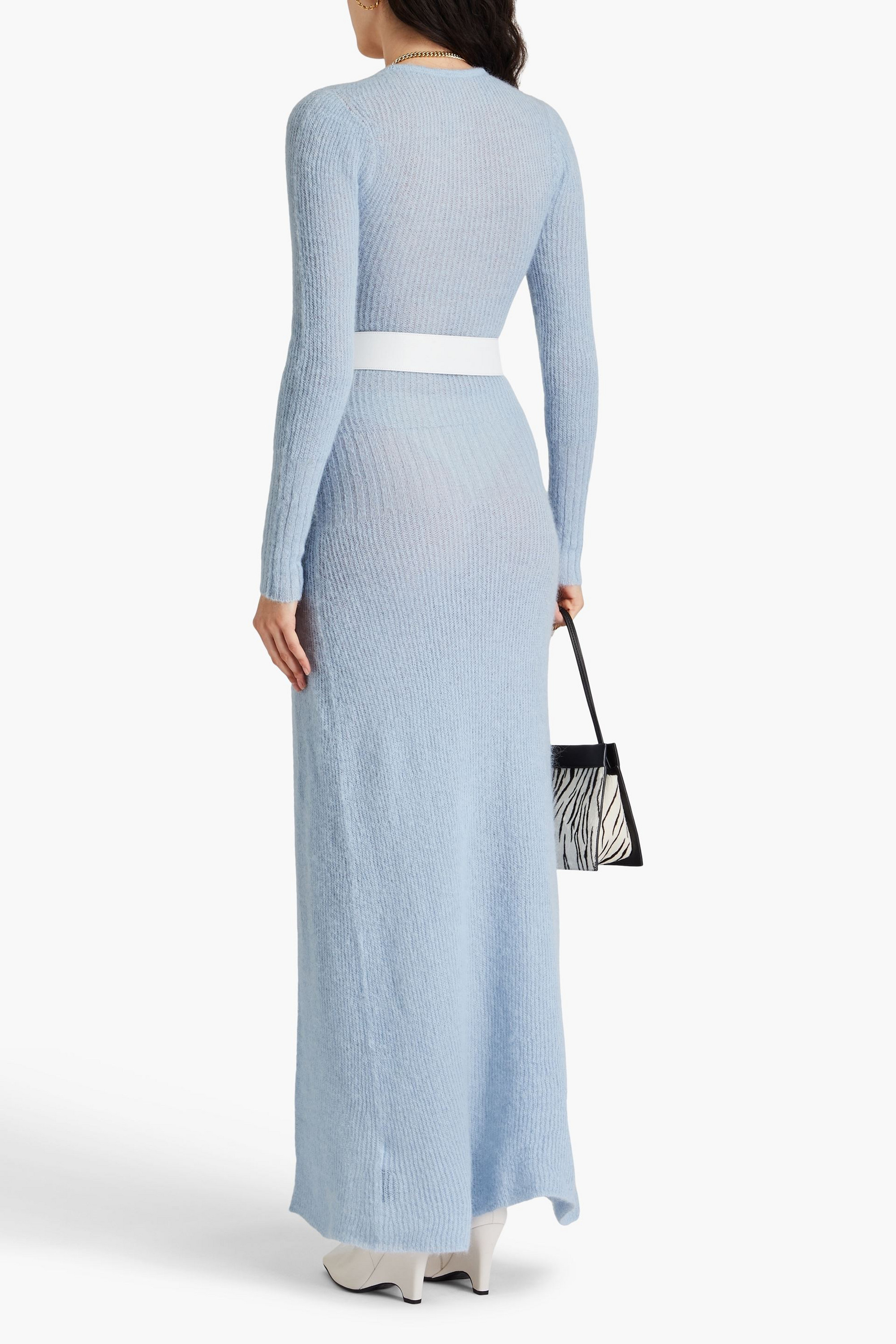 Jacquemus Dao brushed ribbed-knit maxi dress thumbnail