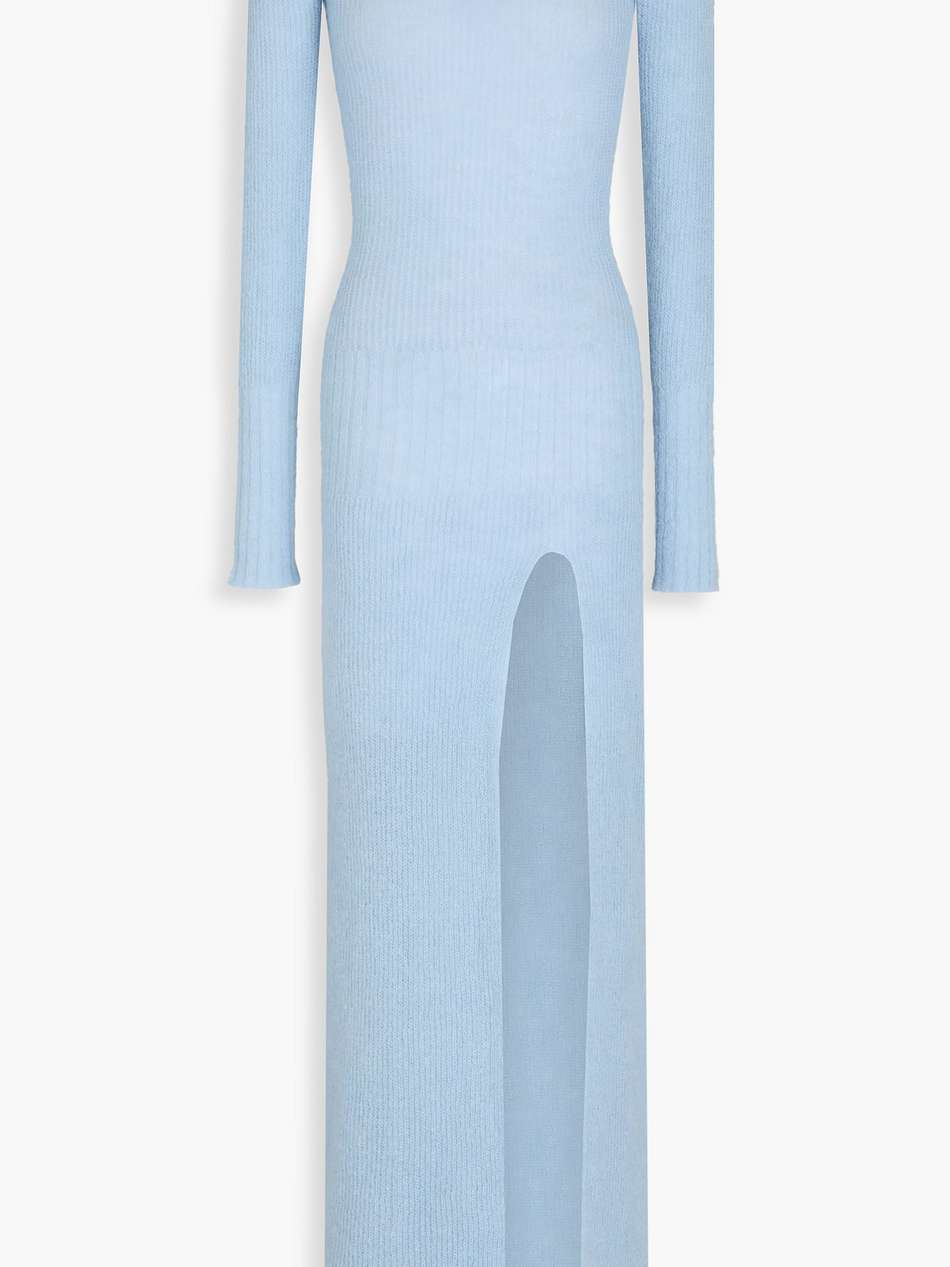 dao brushed ribbed-knit maxi dress
