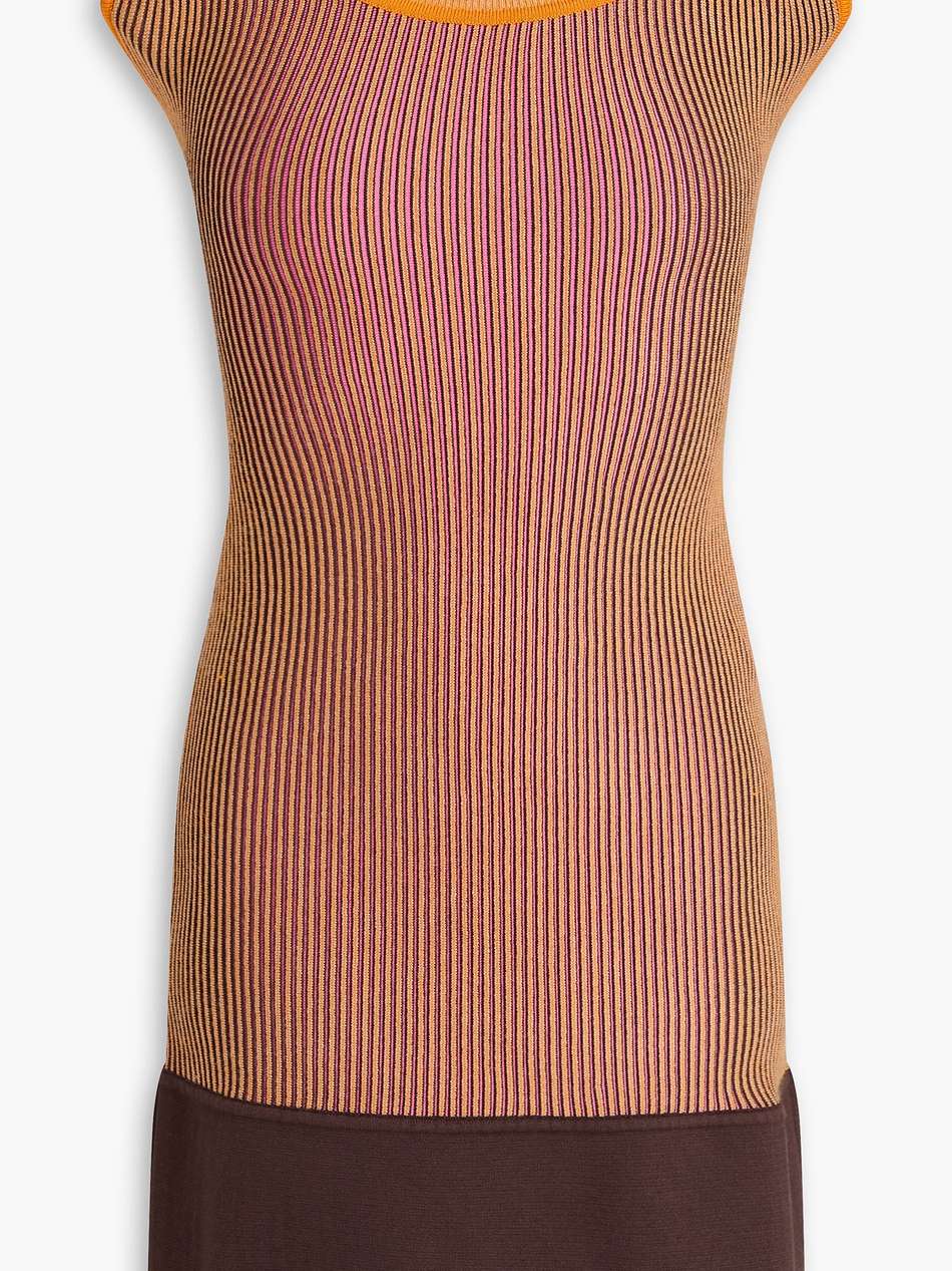 maille turbi twisted ribbed-knit mini dress
