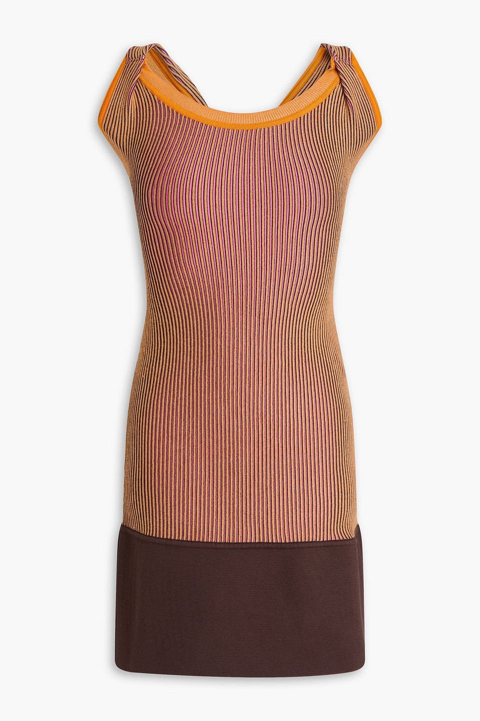Jacquemus Brown Le Raphia 'la Robe Maille Turbi' Minidress In Dark Brown