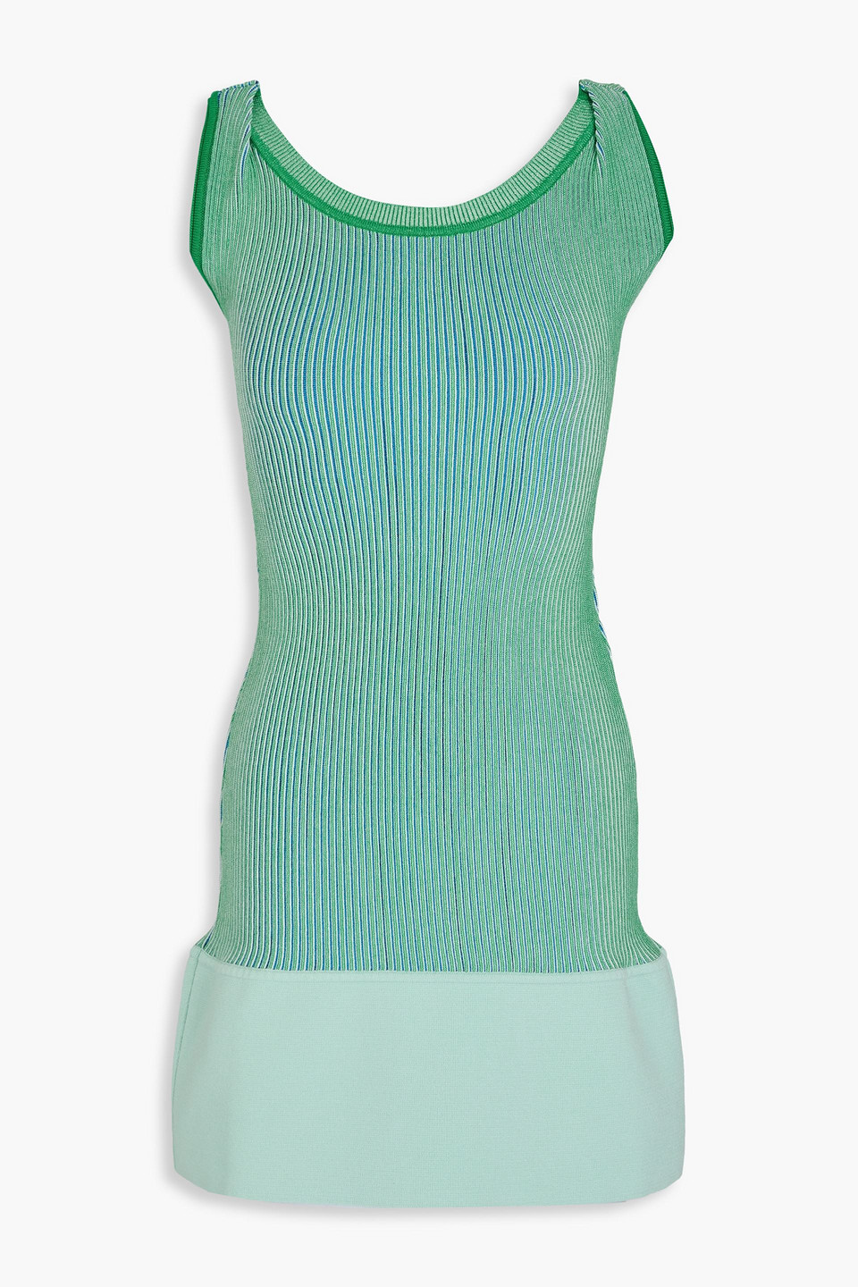 Jacquemus Green Le Raphia 'la Robe Maille Turbi' Minidress In Green