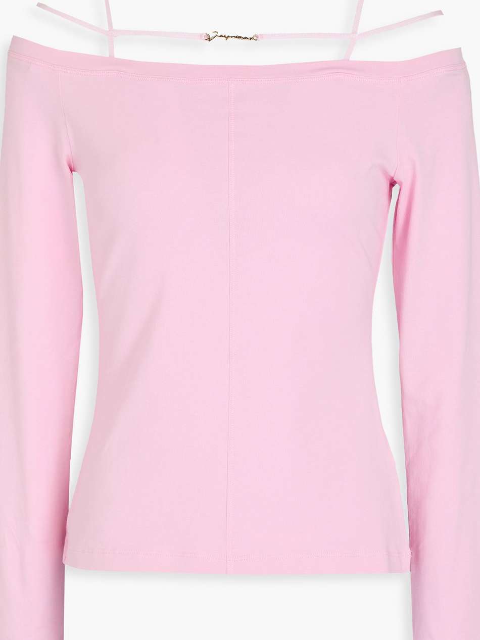 sierra off-the-shoulder stretch cotton-jersey top