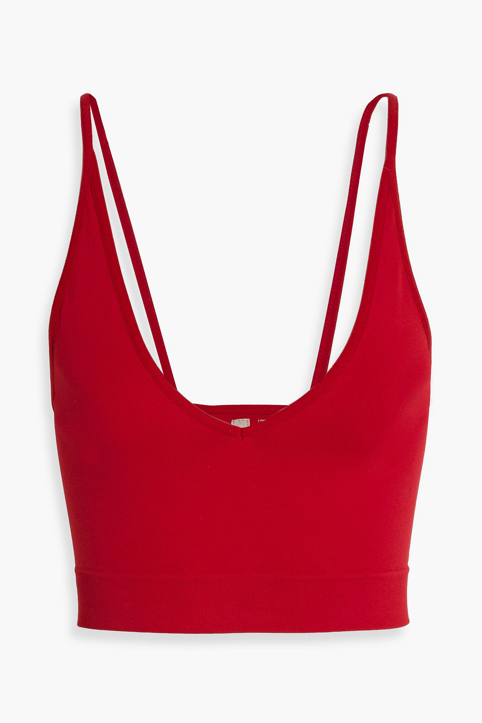 Rick Owens Stretch-piqué Bra Top In Red