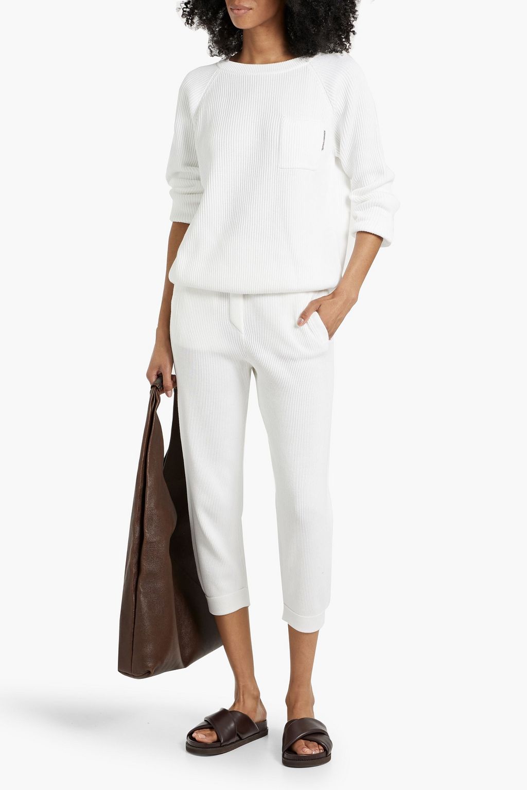 BRUNELLO CUCINELLI Ribbed cotton sweater