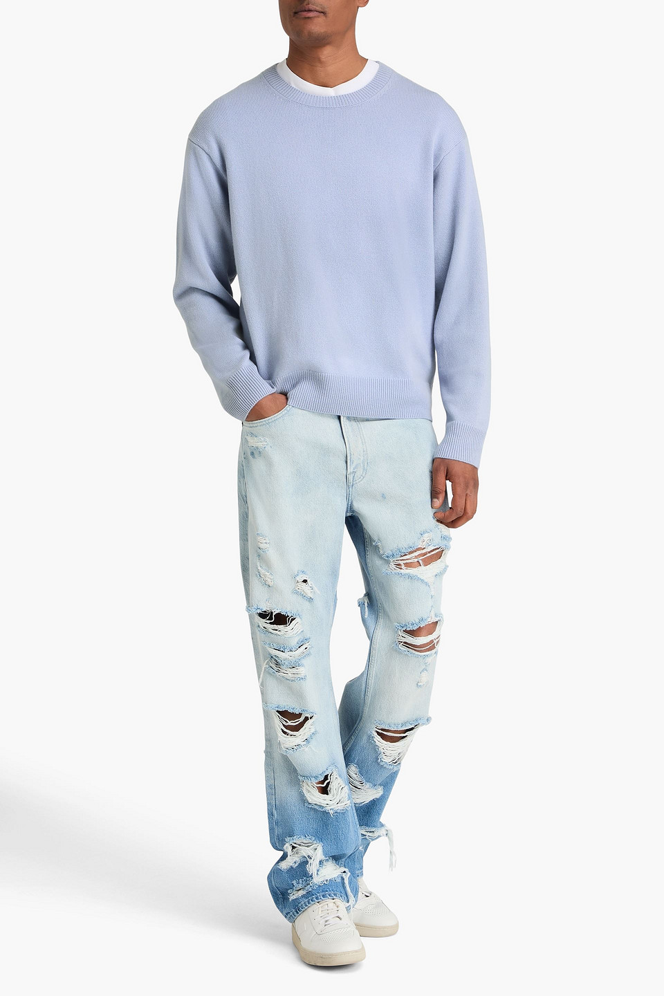  Frame - Cashmere Sweater - Blue - Xl 