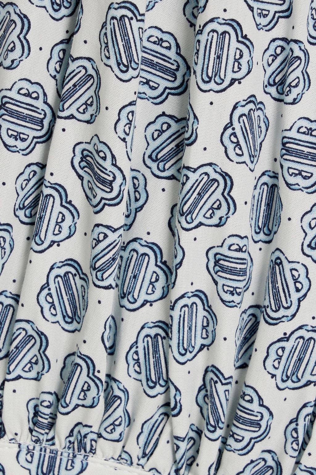 MAJE Printed cotton-poplin shirt