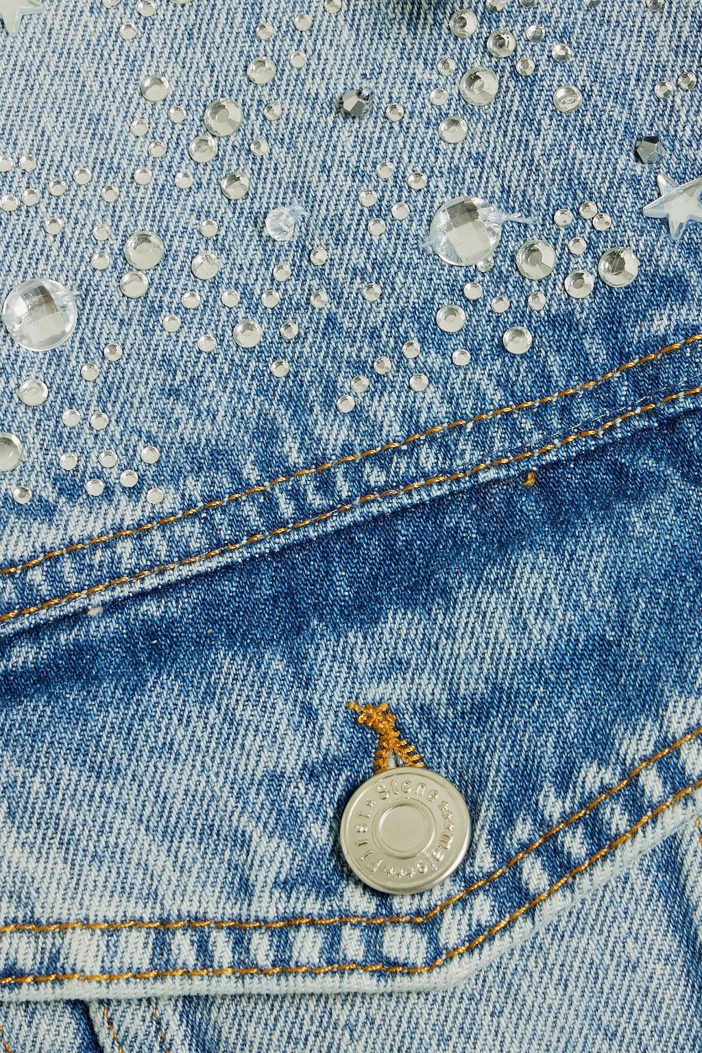 MAJE Embellished denim jacket