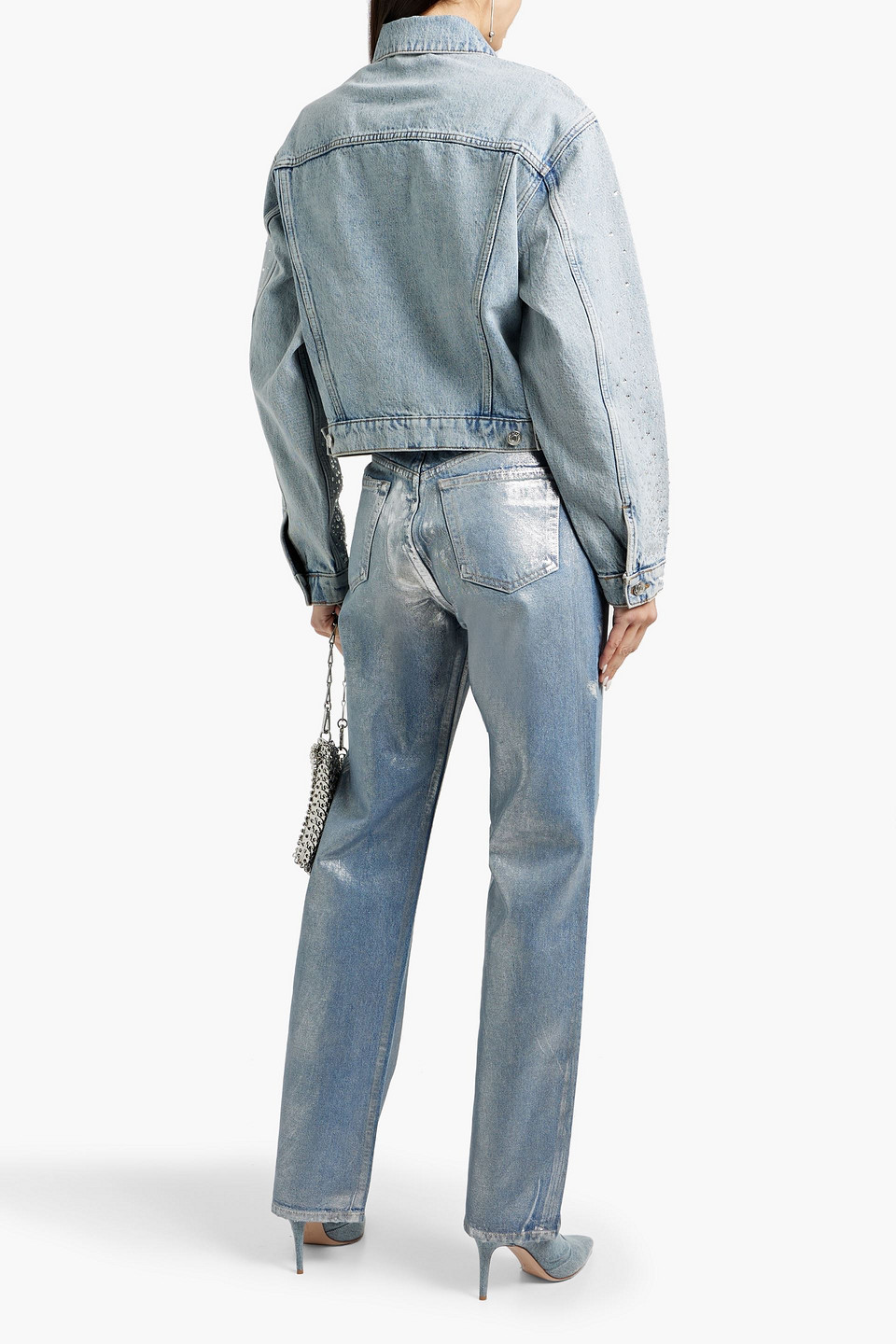MAJE EMBELLISHED DENIM JACKET 