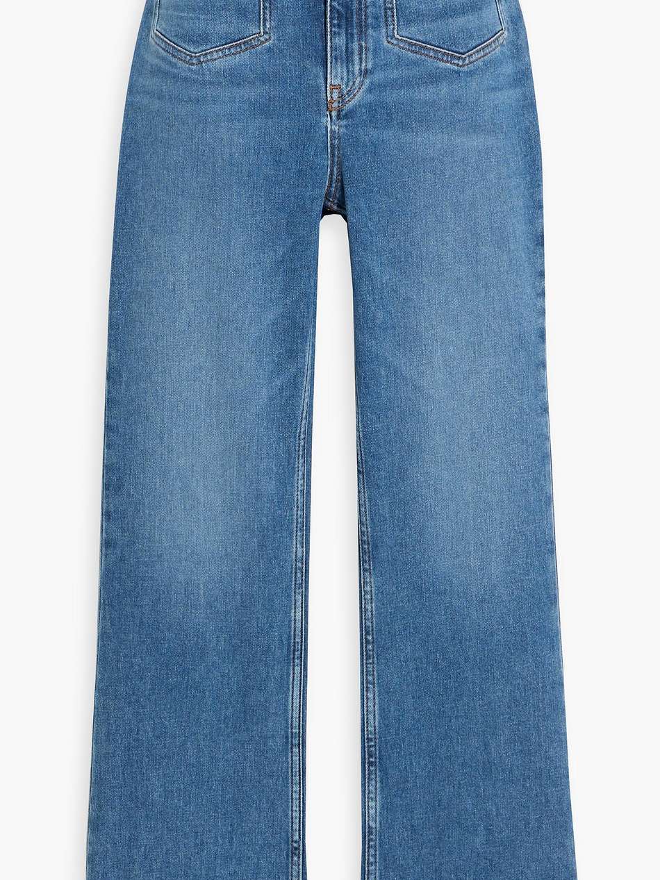 high-rise straight-leg jeans