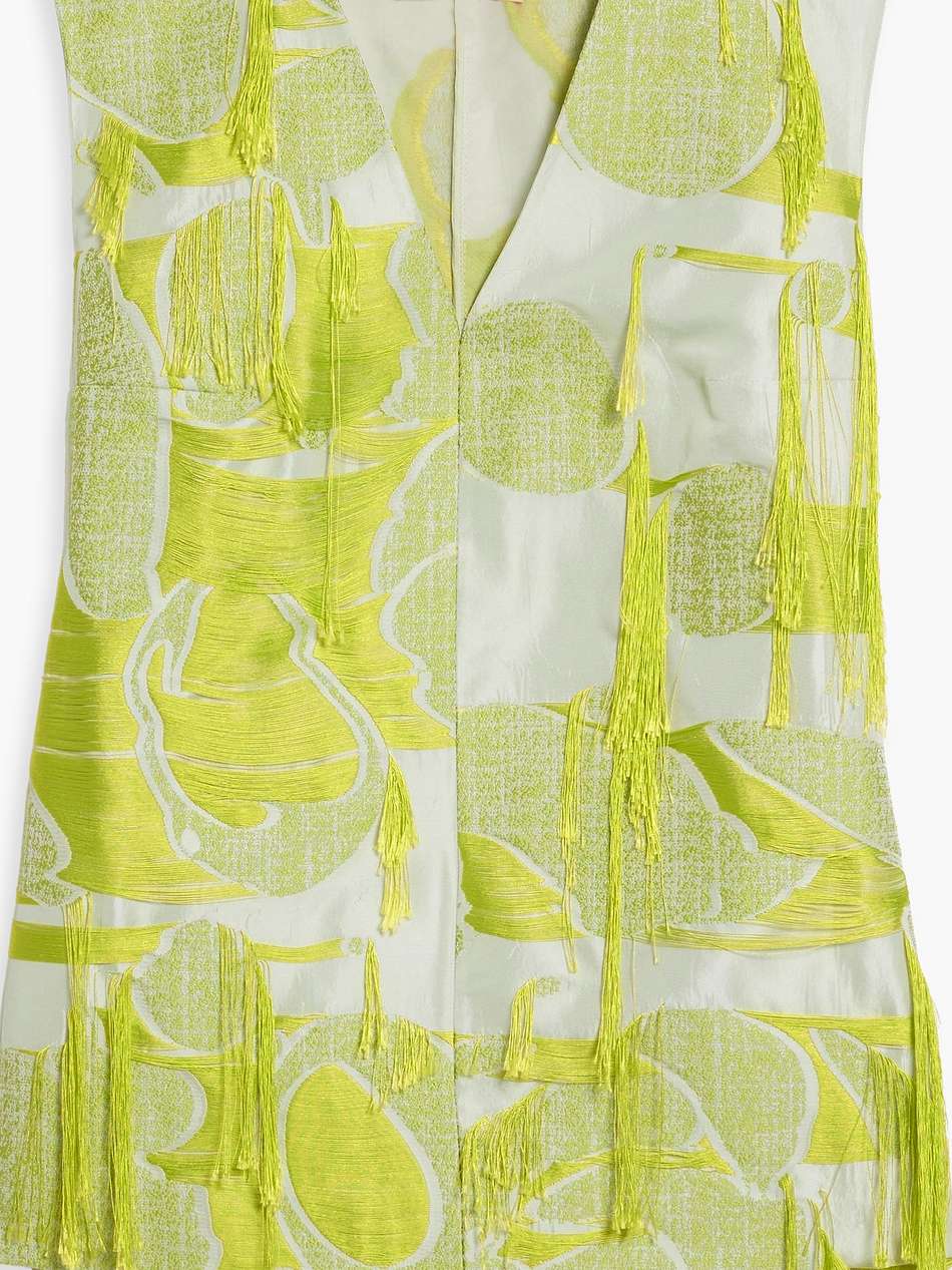 medeia fringed jacquard top