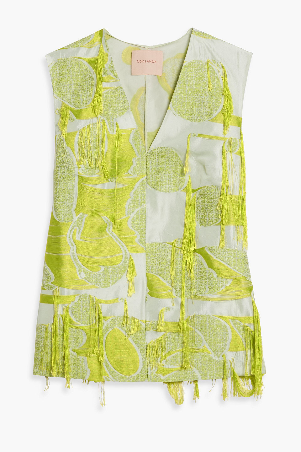 Medeia fringed jacquard top
