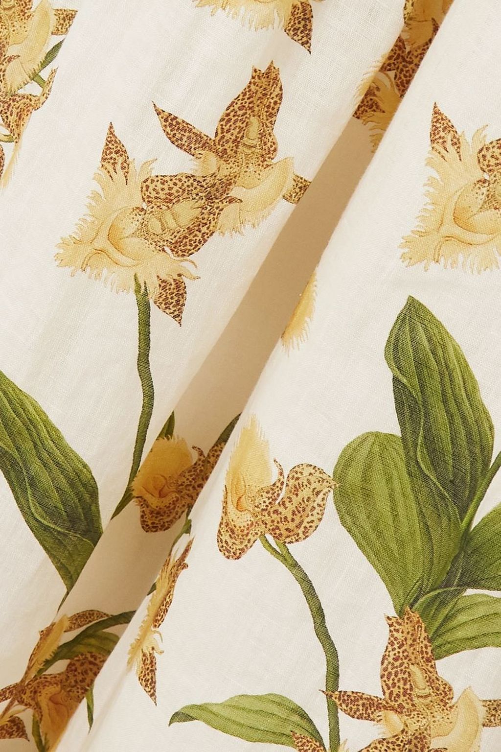 AGUA BY AGUA BENDITA Pomelo floral-print linen maxi dress