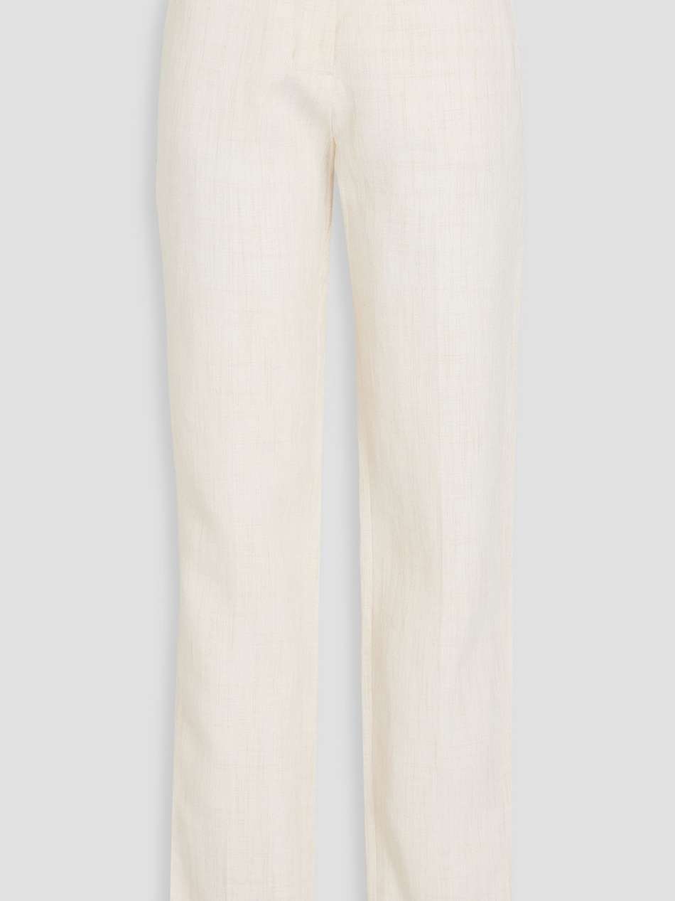 tibau linen-blend straight-leg pants